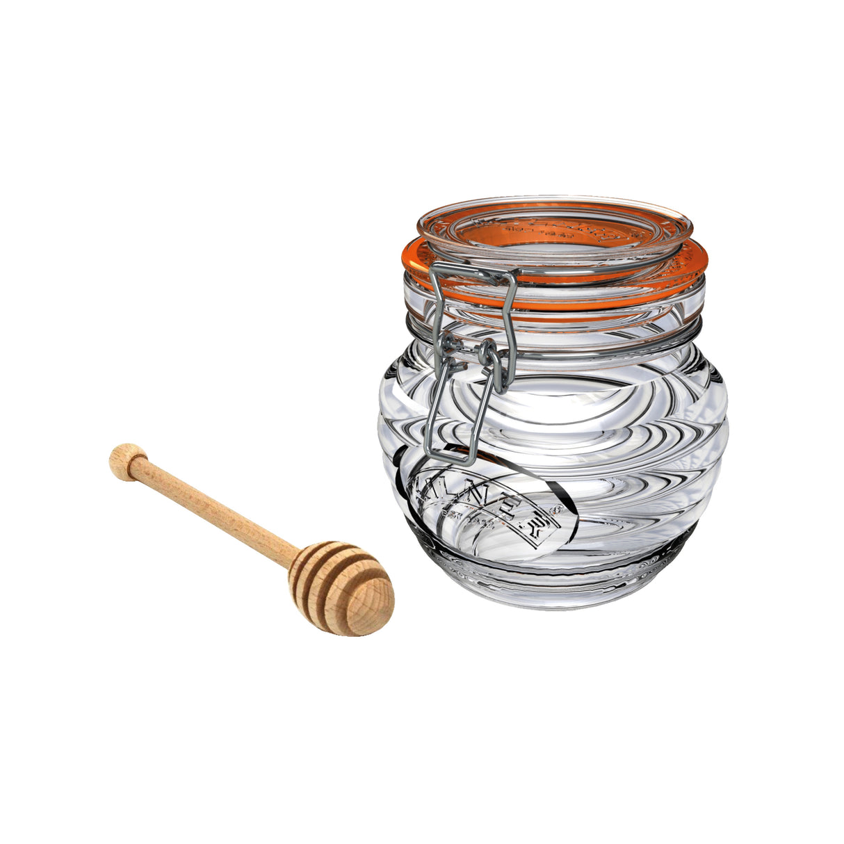 Honey Pot with Drizzler Spoon, 400ml