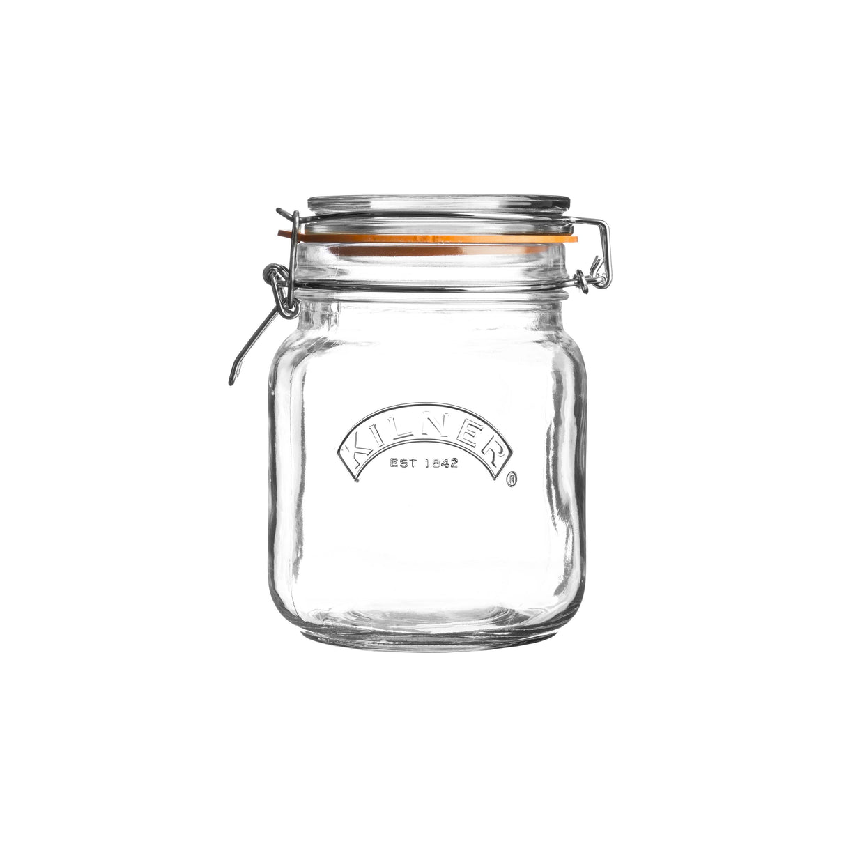 Square Clip Top Jar, 1 Litre