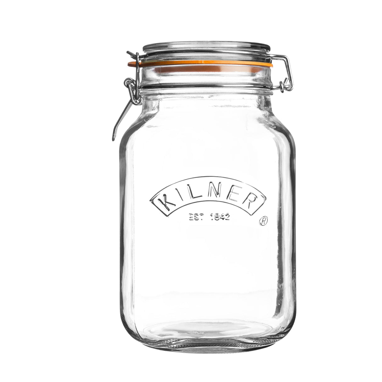Square Clip Top Jar, 2 Litre