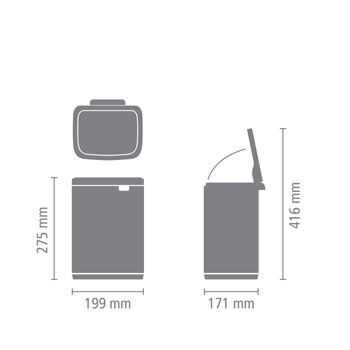 BO Waste Bin 4L Matt Black - 2754 (9)