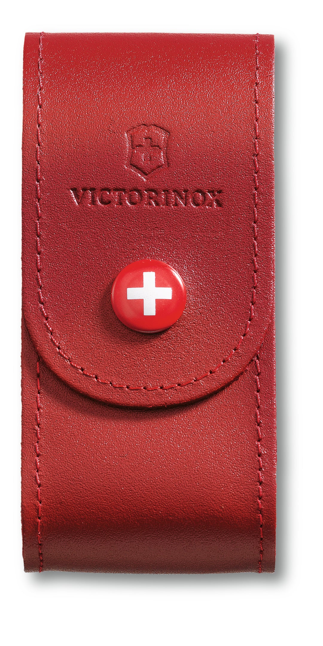 Leather Belt Pouch, Red