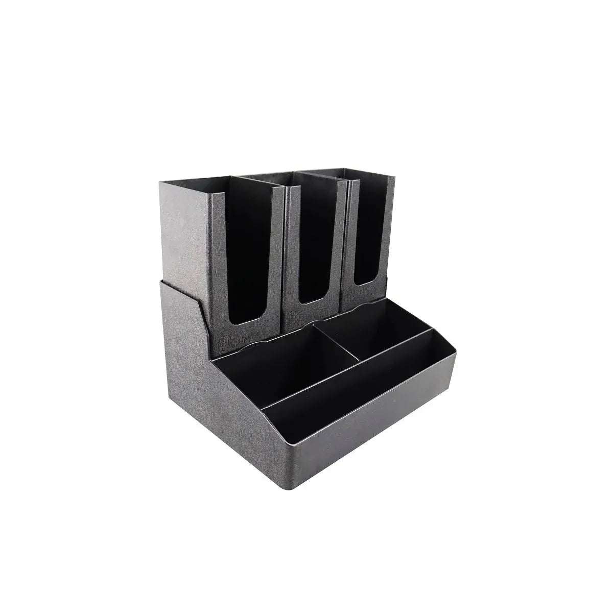 Chef Inox 6-Comp Cup&Condiment Organiser Black