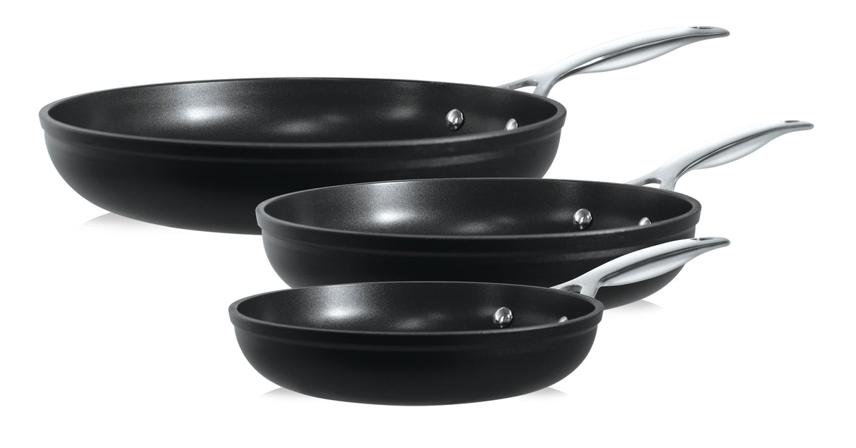 3 Piece Fry Pan Set - Fry Pan 20cm, Fry Pan 24cm, Fry Pan 28cm