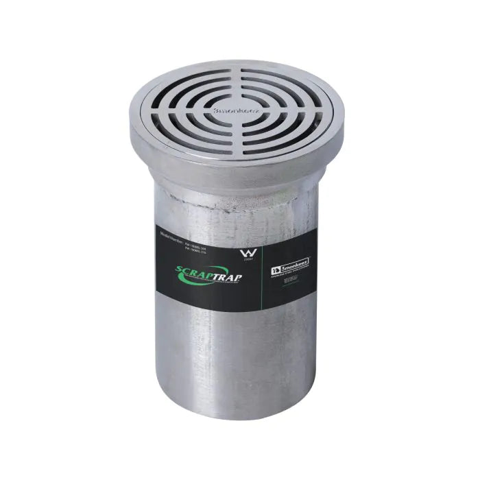 3monkeez FW-100BRL-304 112mm Round Drop in Floor Waste Arrestor I 304 Grade Stainless Steel