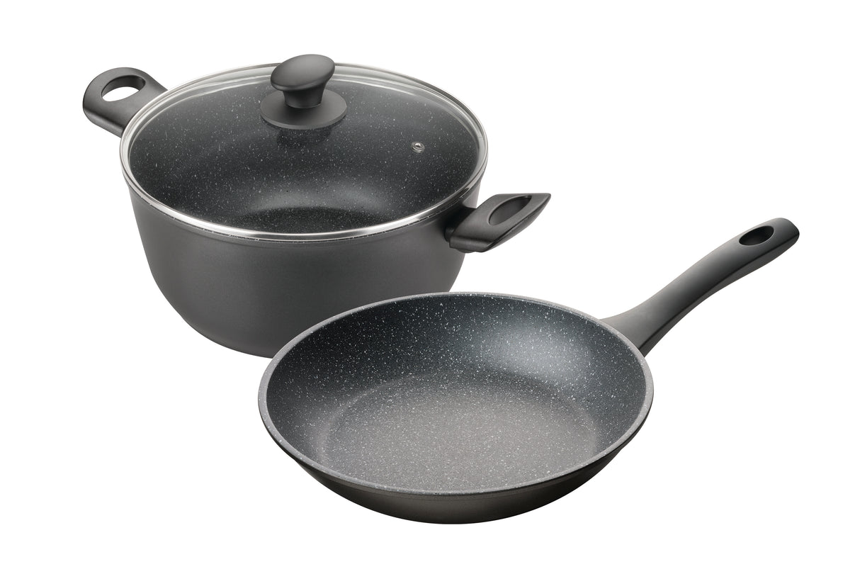 2 Piece Cookware Set - Fry Pan 26cm & Casserole 26cm/6 Litre