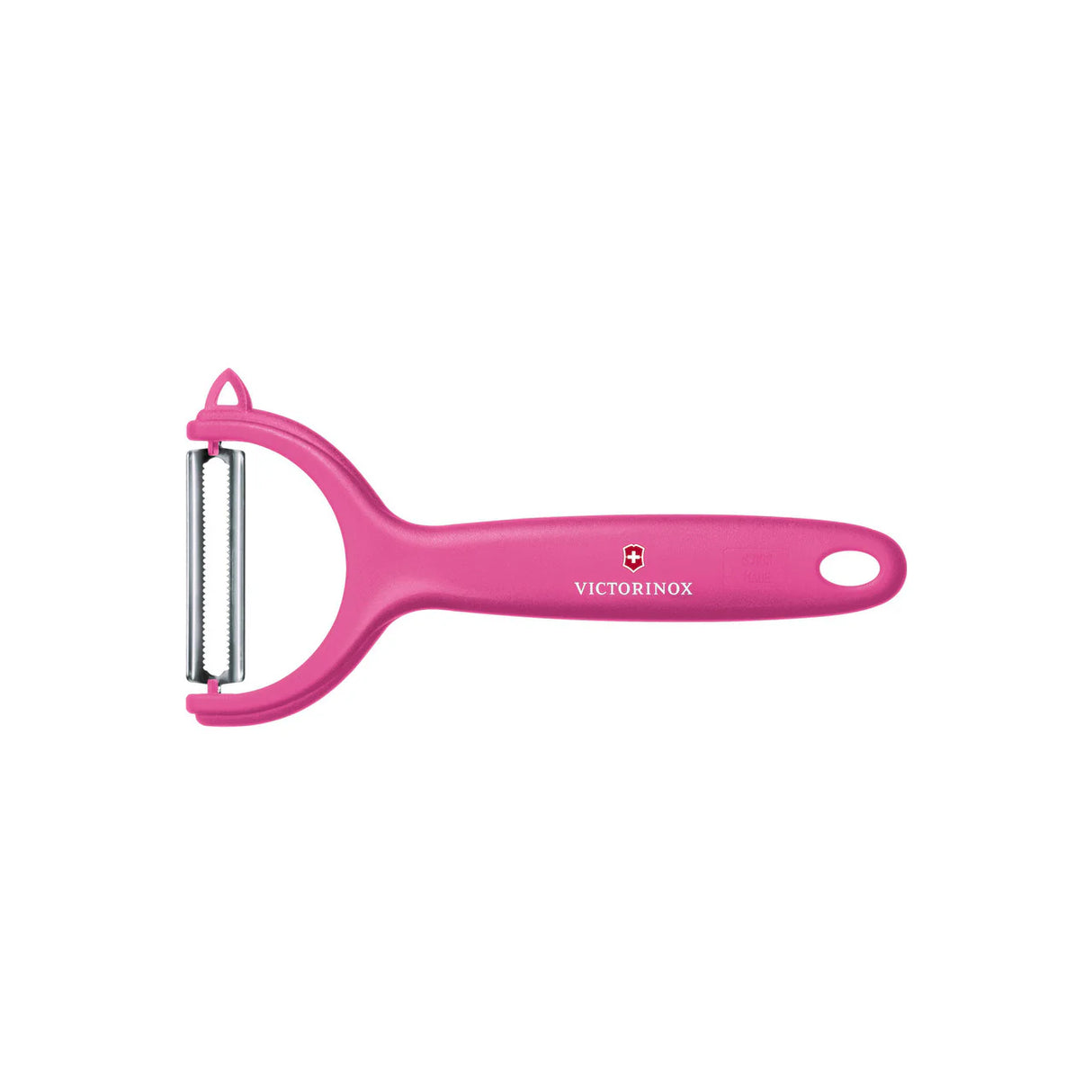 Tomato & Kiwi Peeler, Micro Serrated Double Edge 12cm - Pink