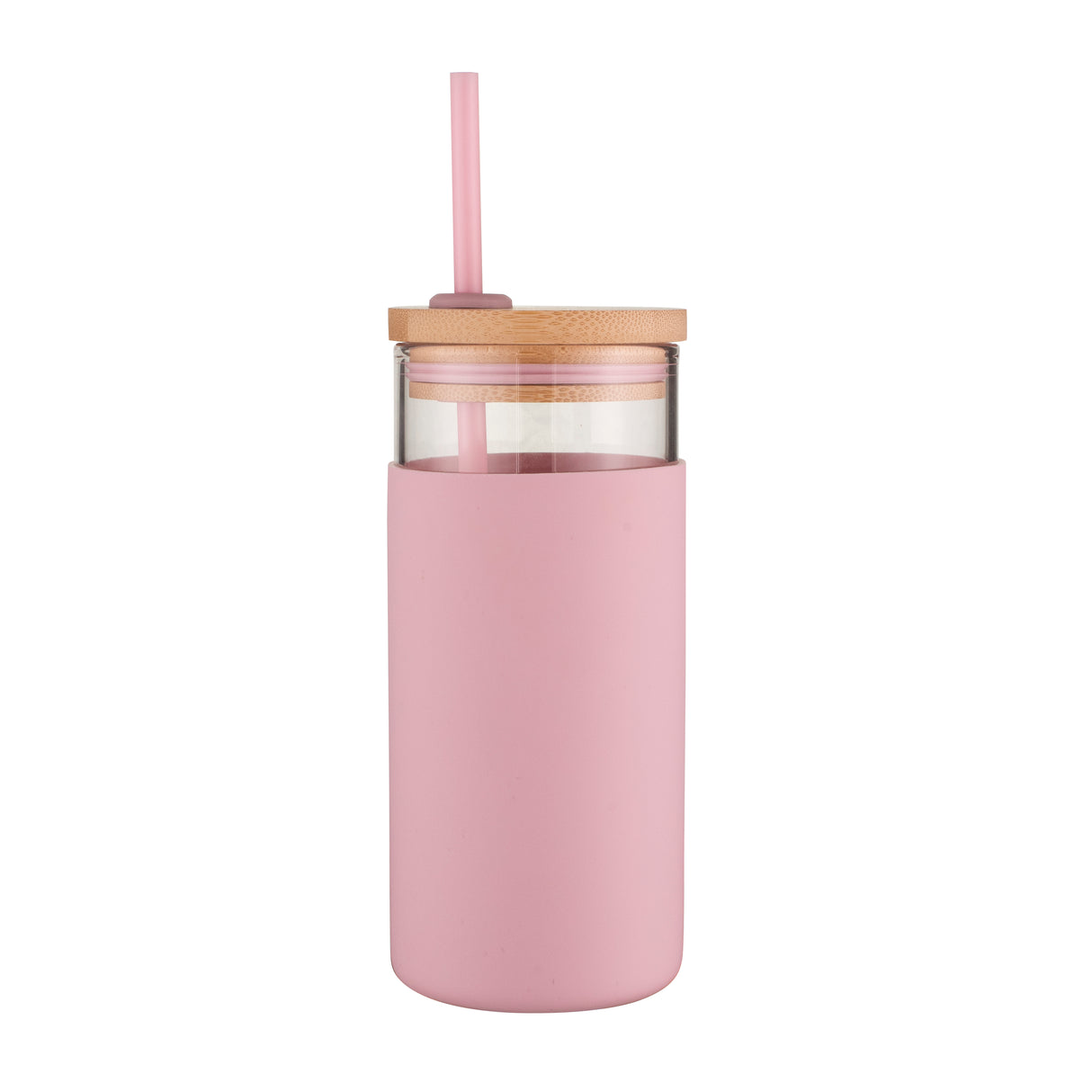 Glass Smoothie Tumbler, 500ml - Pink - 12438