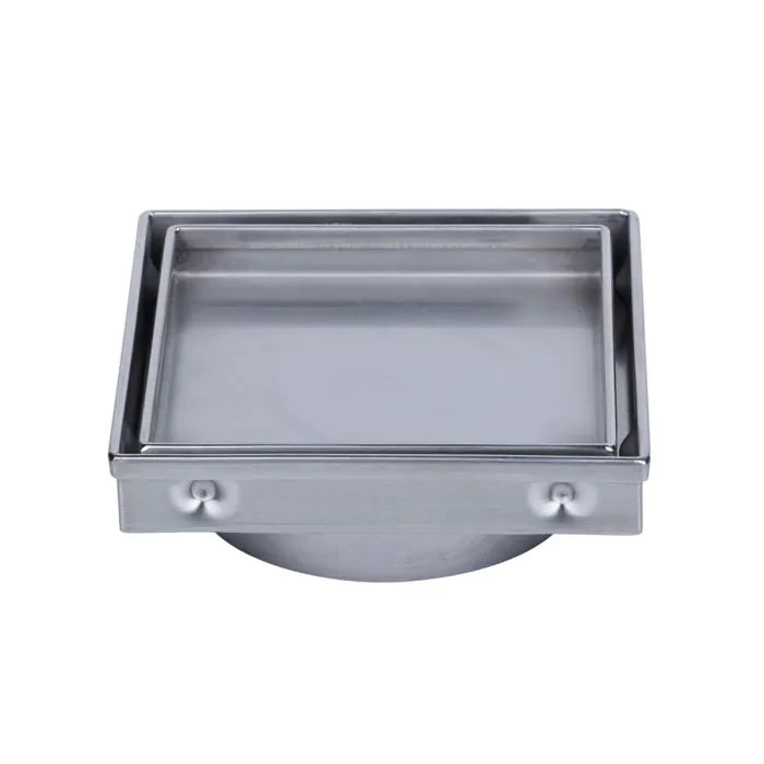 3monkeez FW-300STI 300mm Stainless Steel Tile Insert Point Drain