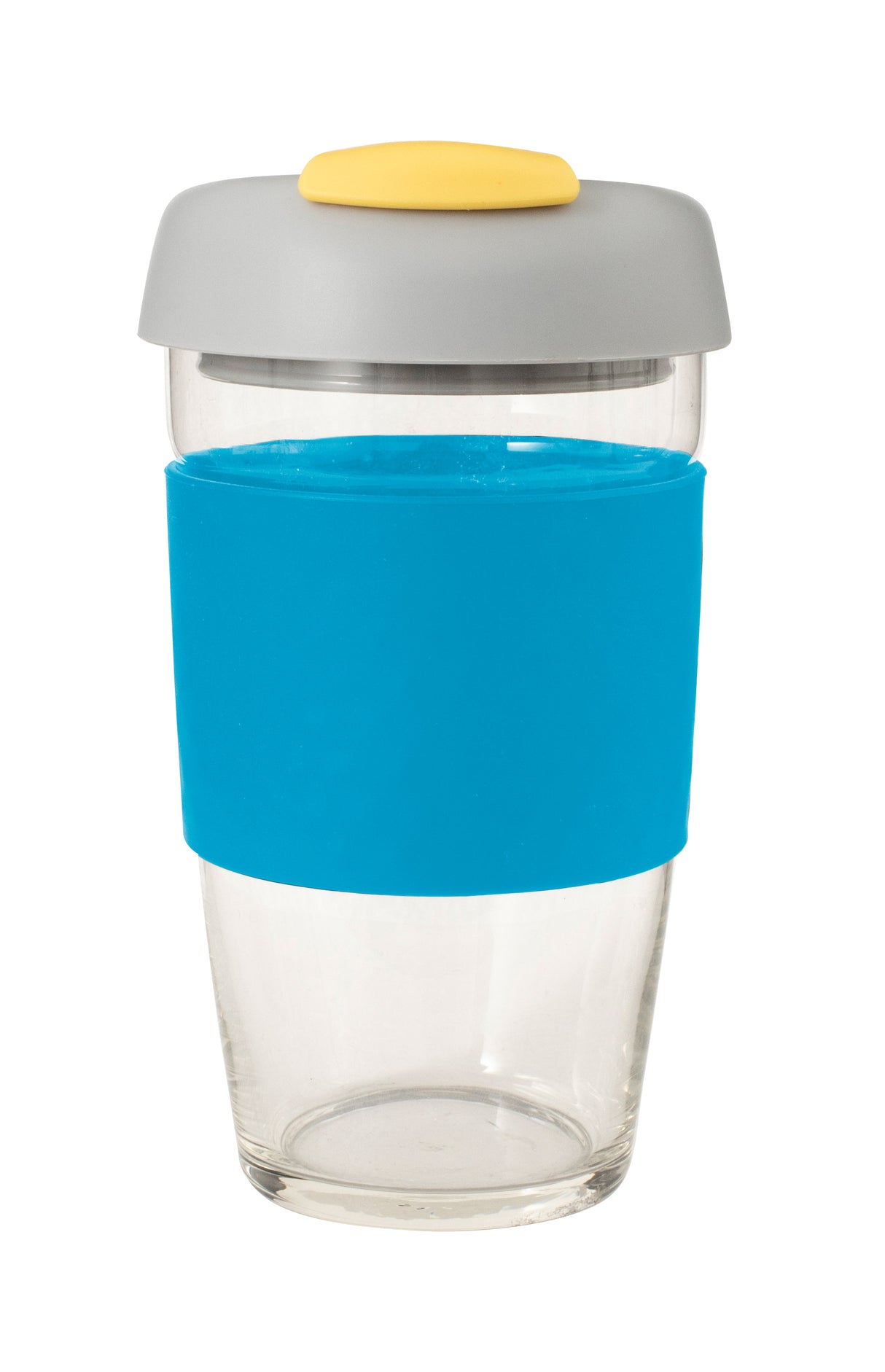 Glass GoCup, 473ml/16oz - Blue / Grey / Yellow - 13844