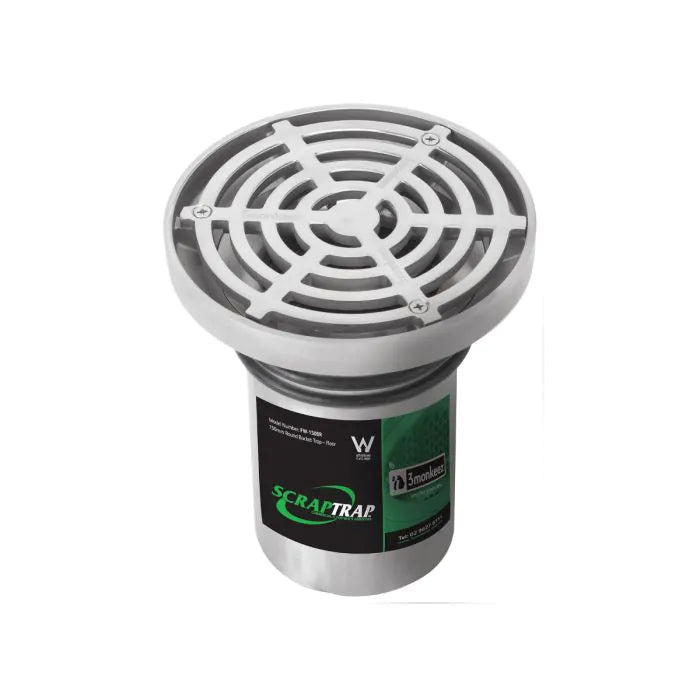 3monkeez FW-150BR 150mm Round Floor Waste Arrestor