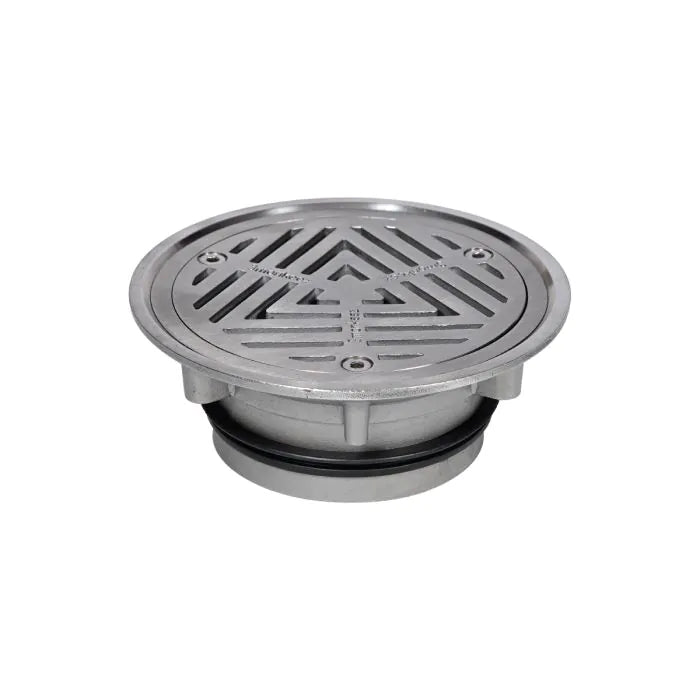 3monkeez FW-100VRT-316 150mm Round Vinyl Floor Waste I 316 Grade Stainless Steel
