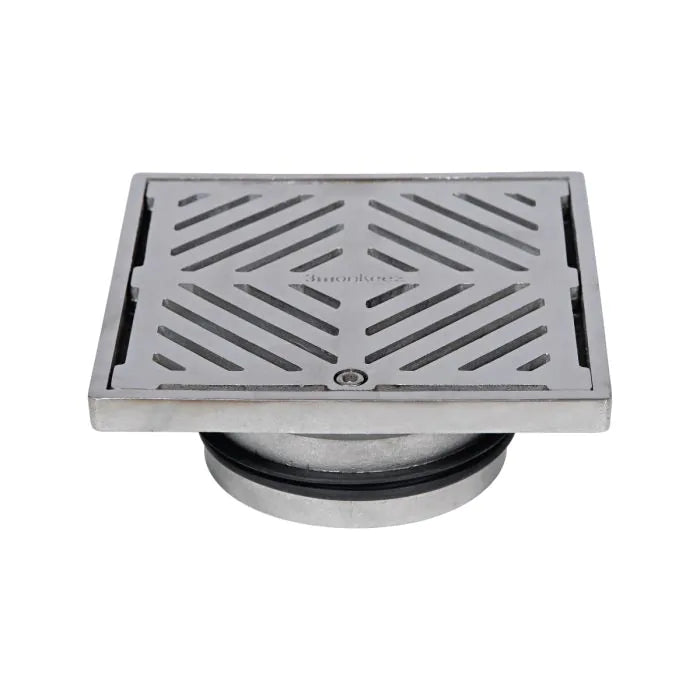 3monkeez FW-150S-316 150mm Square Floor Waste I 316 Grade Stainless Steel