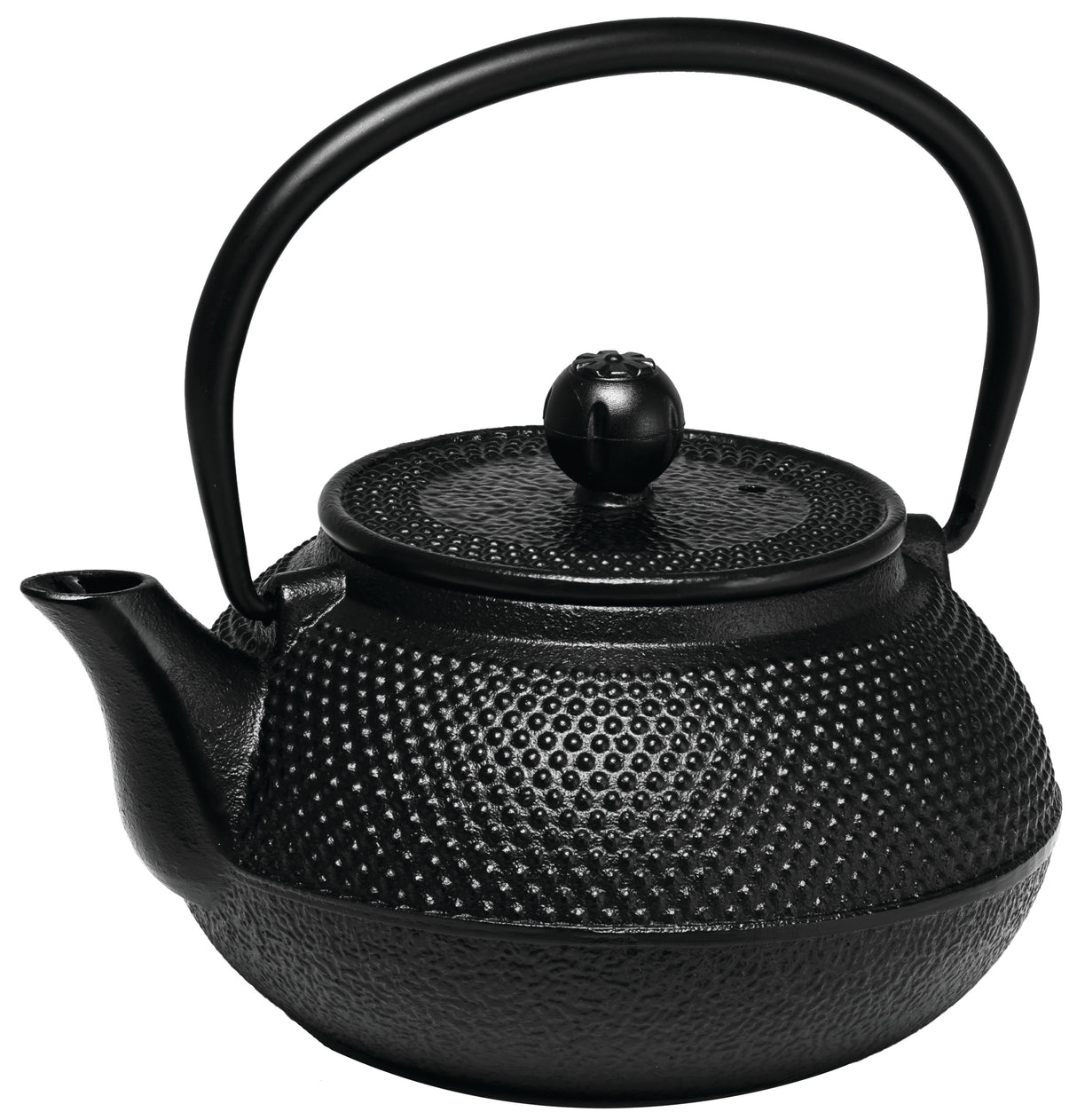 Hobnail Cast Iron Teapot, 600ml - Black - 15103