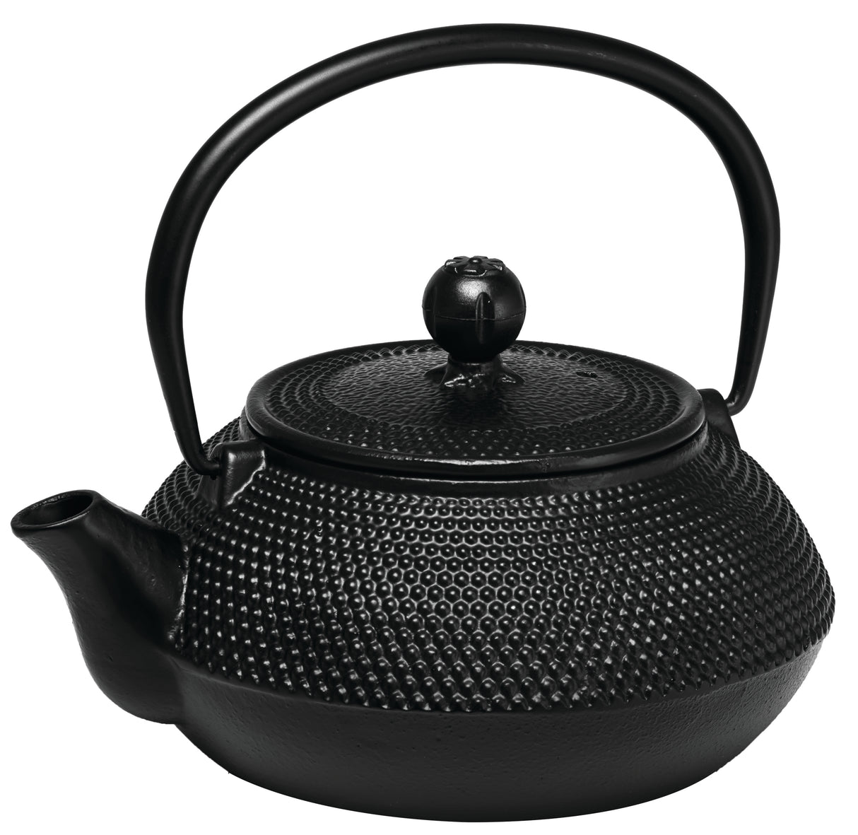 Hobnail Cast Iron Teapot, 800ml - Black - 15104