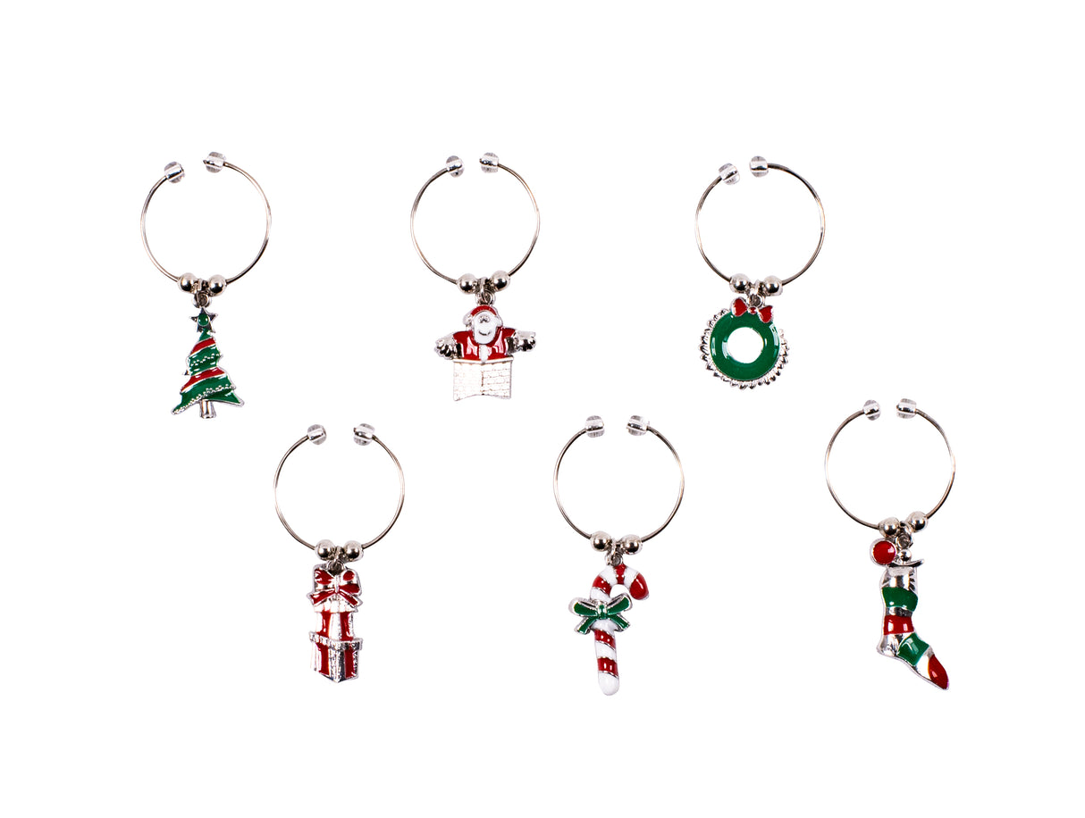 Wine Charms - Enamelled Christmas - 15123