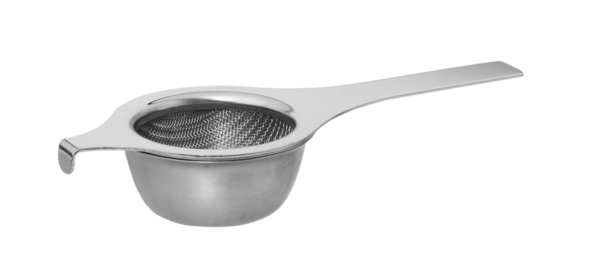 Deluxe Double Weave Mesh Tea Stainer with Handle and Drip Bowl - 15160