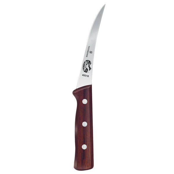 Boning Knife American Handle, Narrow Curved Flexible 12cm - Wood