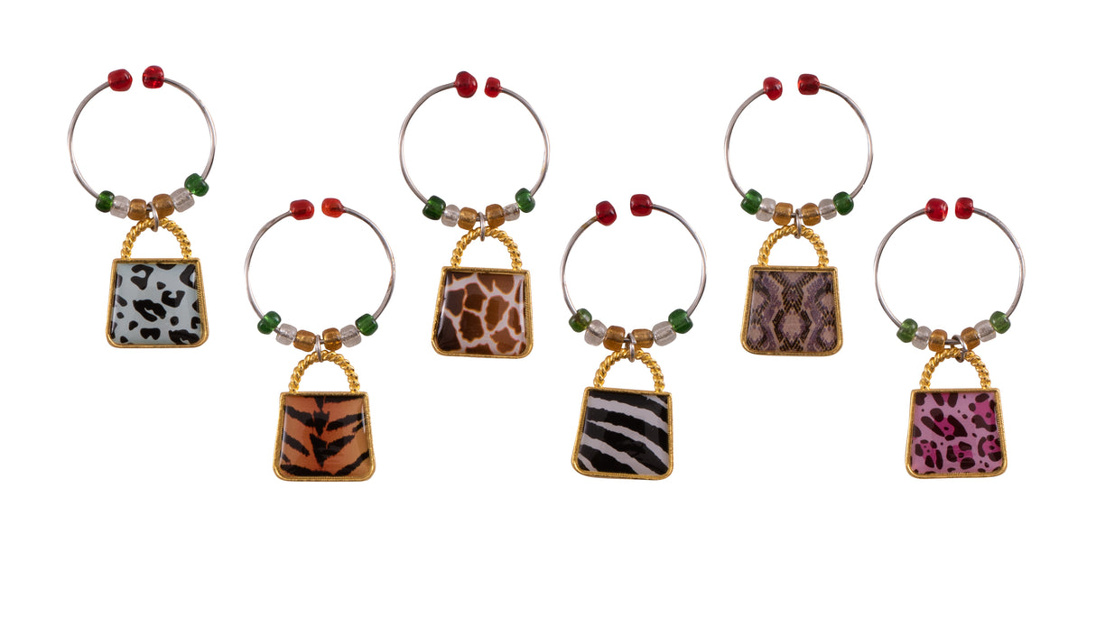 Wine Charms, Set of 6 - Safari - 15239