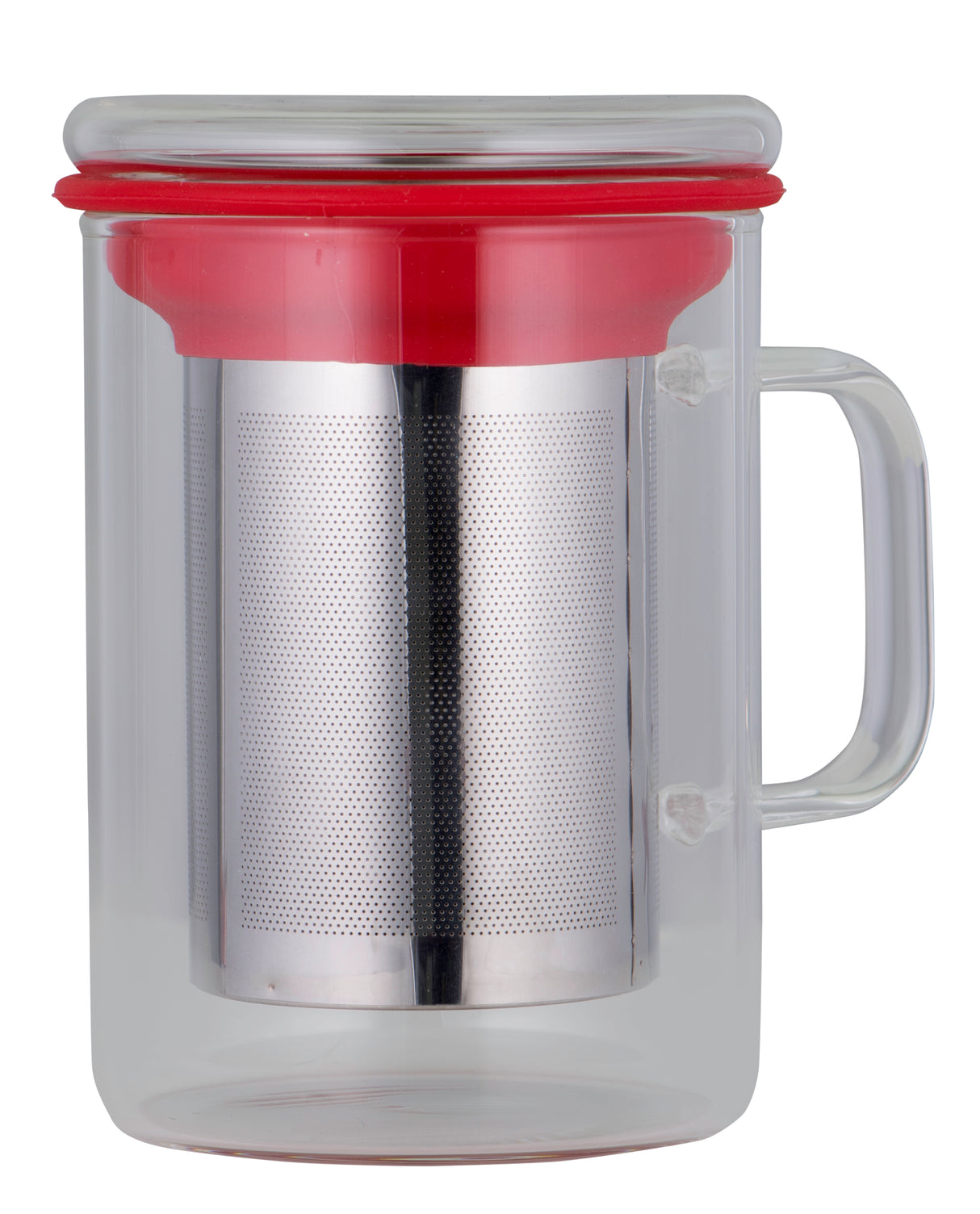 Tea Mug with Infuser, 350ml - Red - 15247