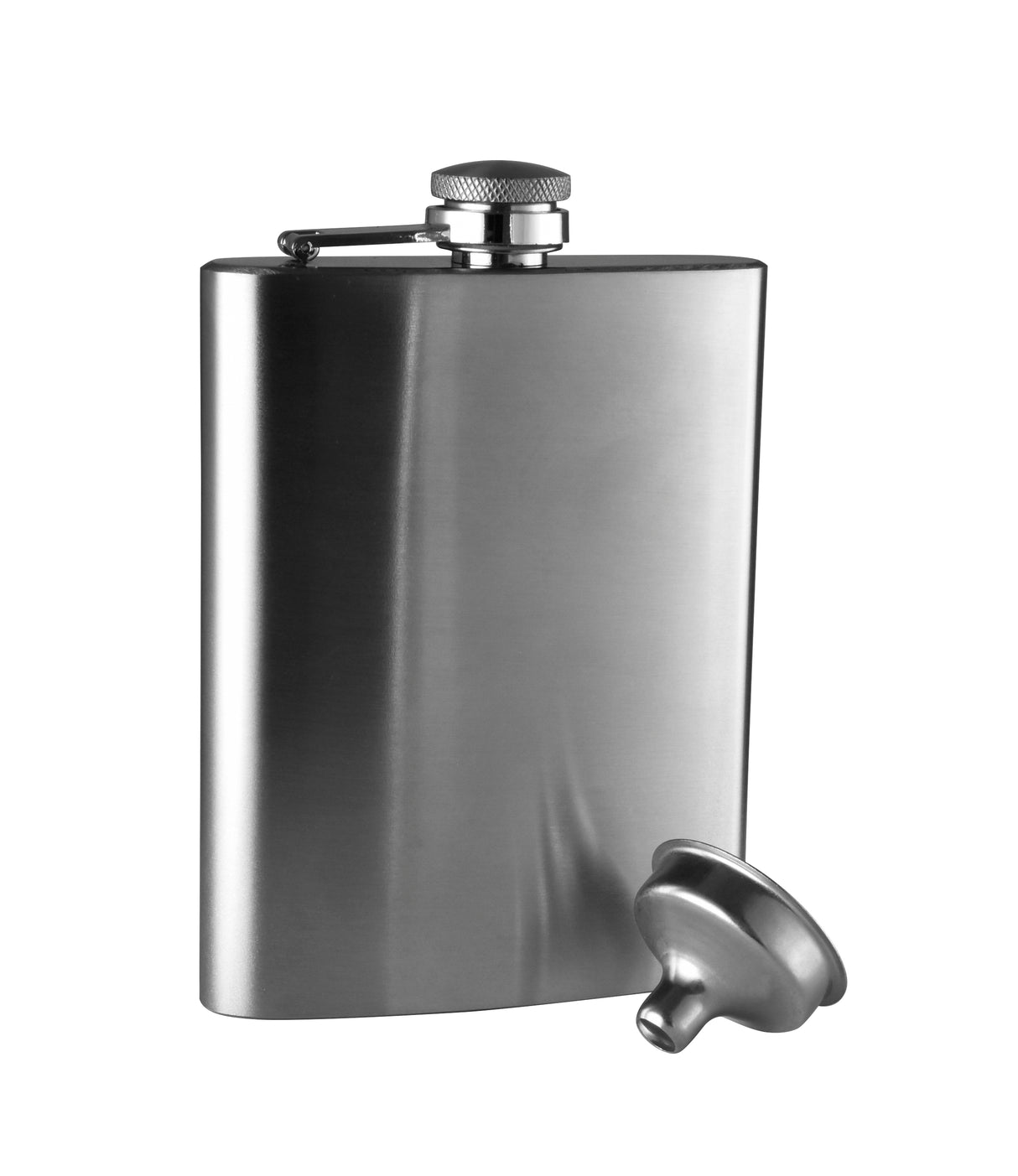 Classic Hip Flask with Funnel - Satin - 15267