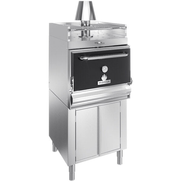 Mibrasa HMB-AB-SB-110 Charcoal Oven With Cupboard and Heating Rack - One Grill Shelf And Standard Accessories