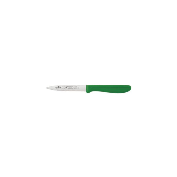 Paring Knife Green Handle-100Mm | Serrated