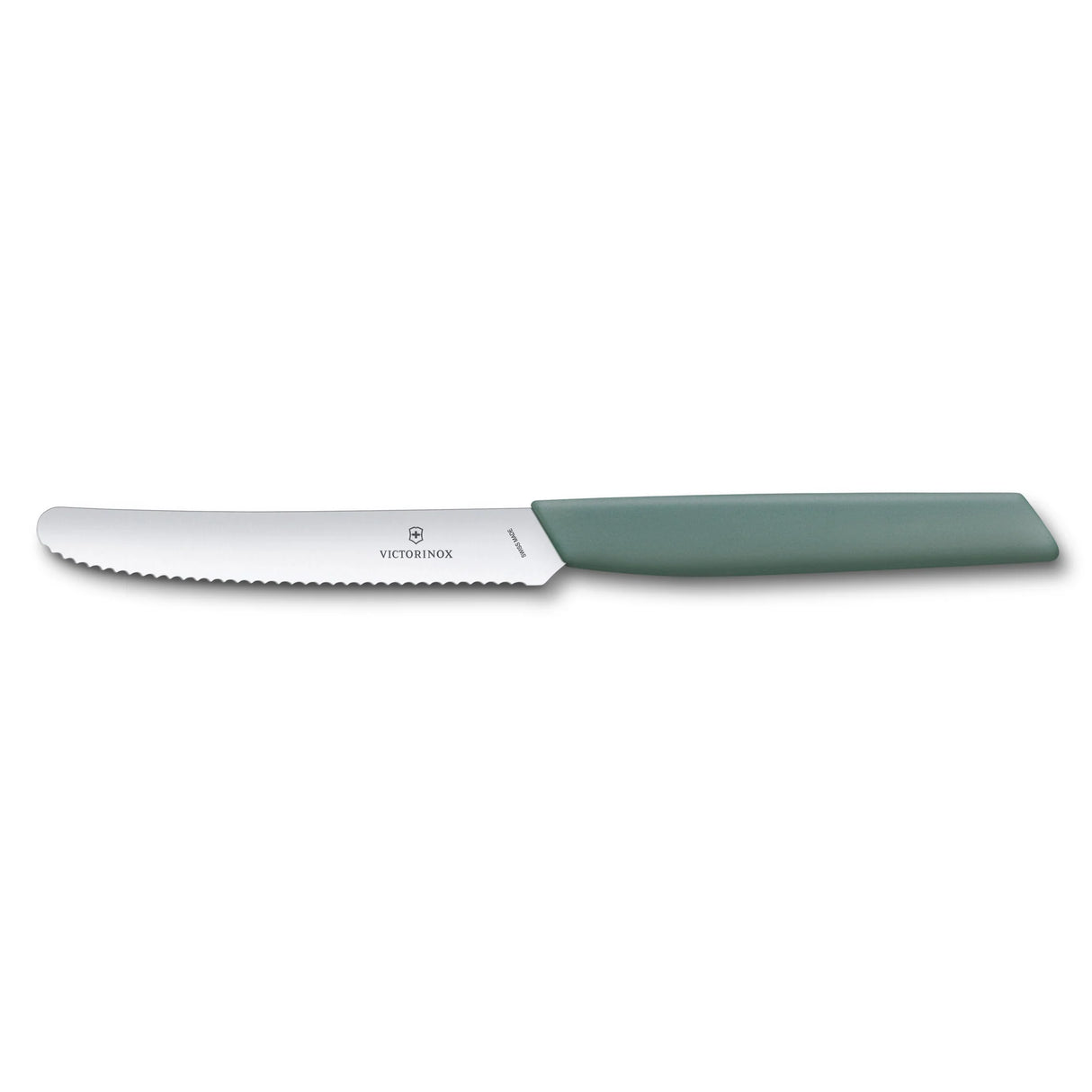 SM Tomato and Table Knife, wavy edge, 11cm, sage
