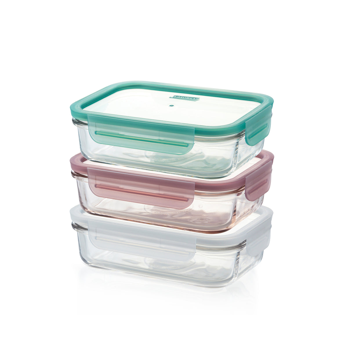 3 Piece Tempered Glass Set - 3 x Rectangular 400ml - 28039