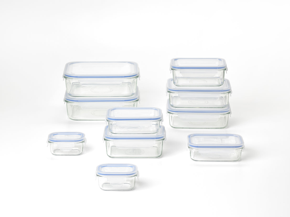 10 Piece Rect Tempered Glass Set: 2x2000ml, 2x1000ml, 2x715ml, 2x400ml, 2x150ml - 28041 (2)