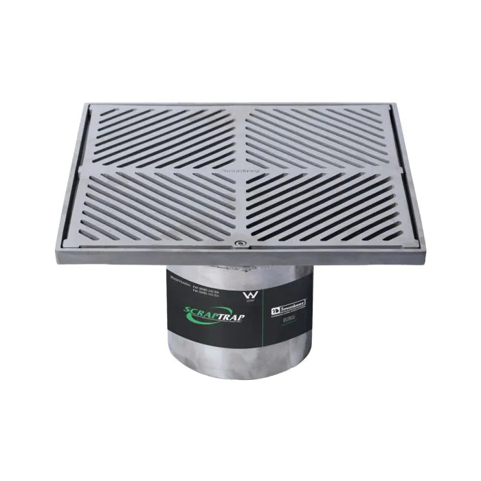 3monkeez FW-300BS-150-304 300mm Square Floor Waste Arrestor I 304 Grade Stainless Steel