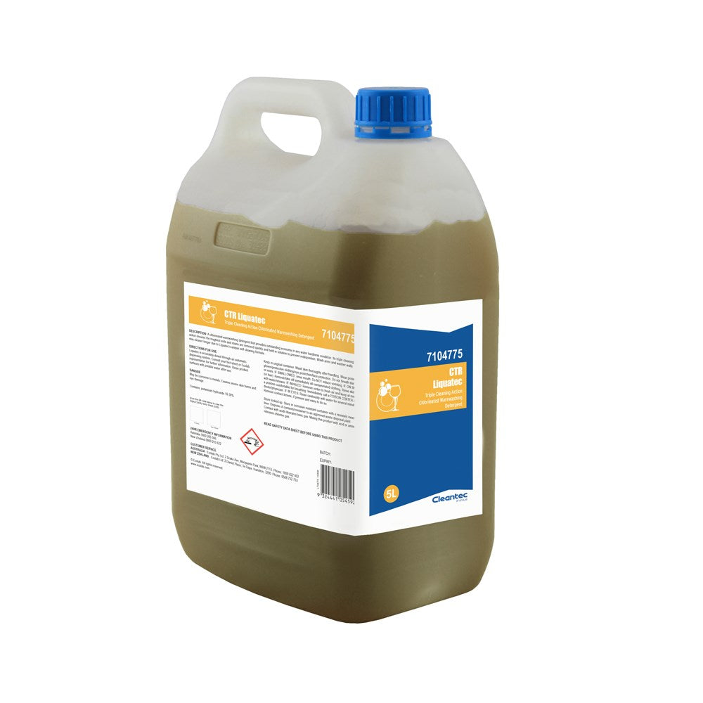 Ecolab CTR Liquatec Chlorinated Warewashing Detergent 5L