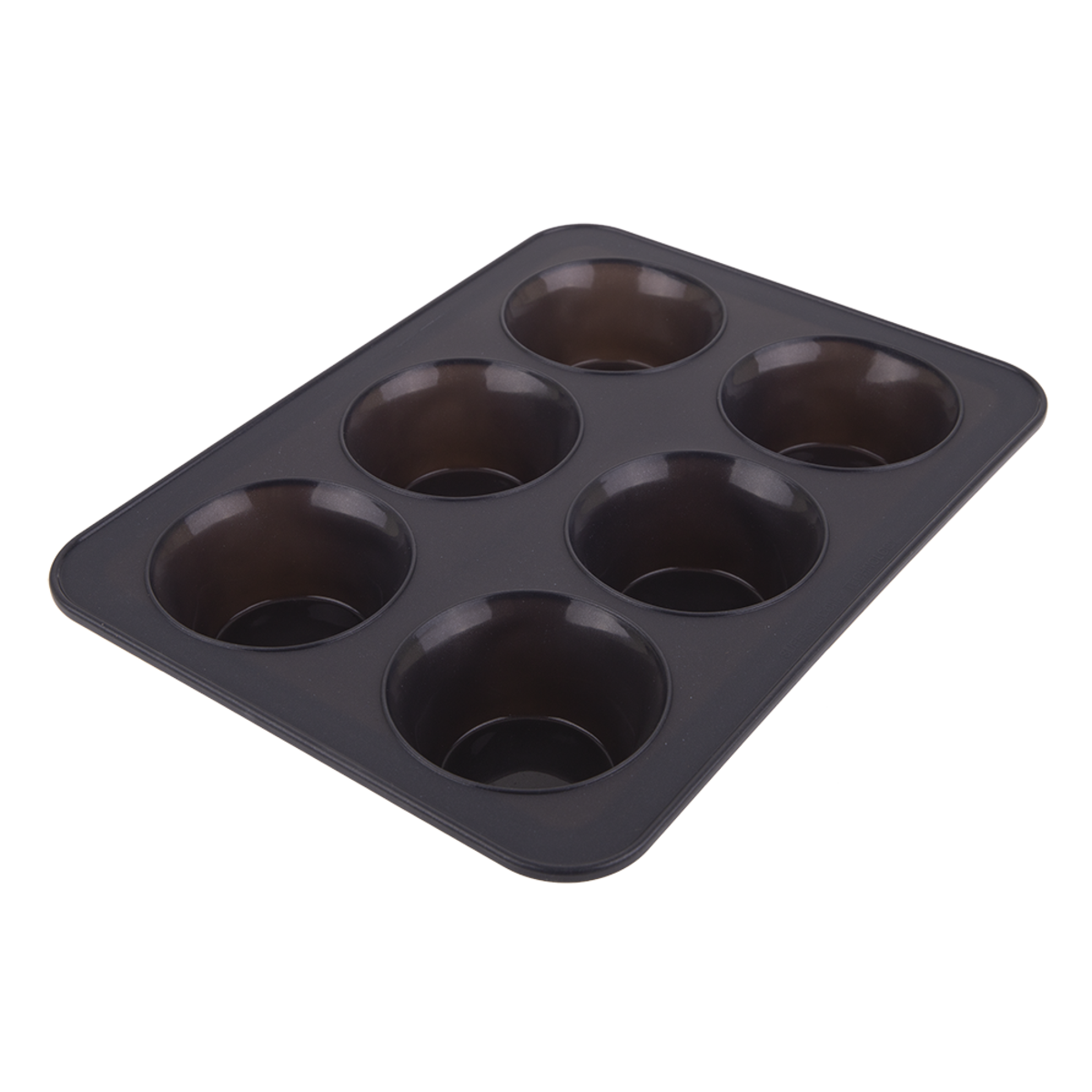 Daily Bake Silicone 6 Cup Jumbo Muffin Pan - Charcoal