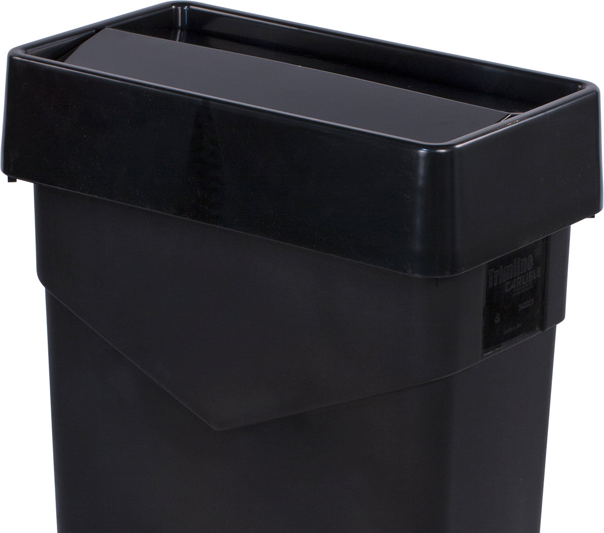 Carlisle 34202403 | Trimline Rectangular Swing Top Waste Container Lid | Black | Case of 4