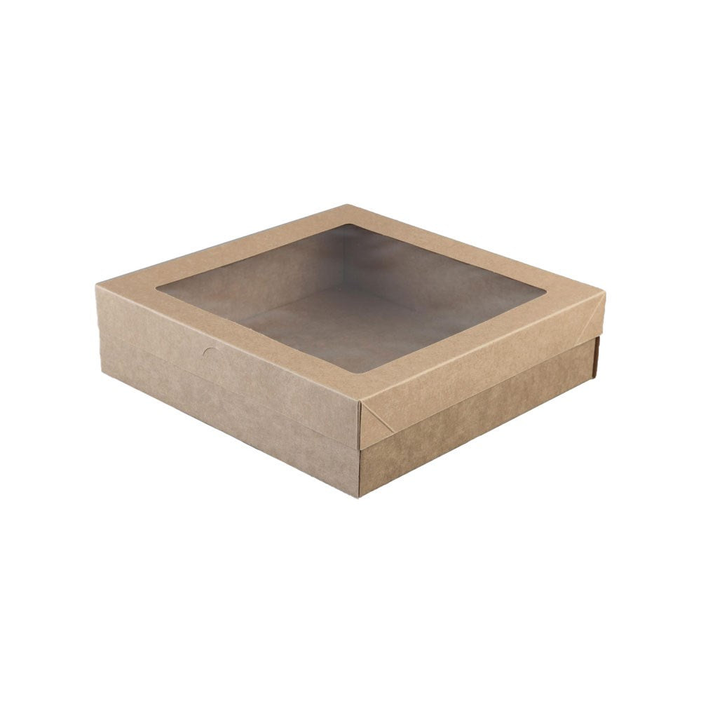 BetaCater Small Kraft Catering Box 225x225x60mm Carton of 100