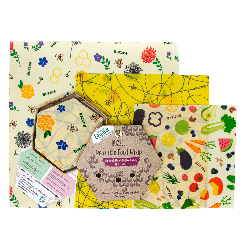 3747 - Organic Beeswax Wraps Pack 3
