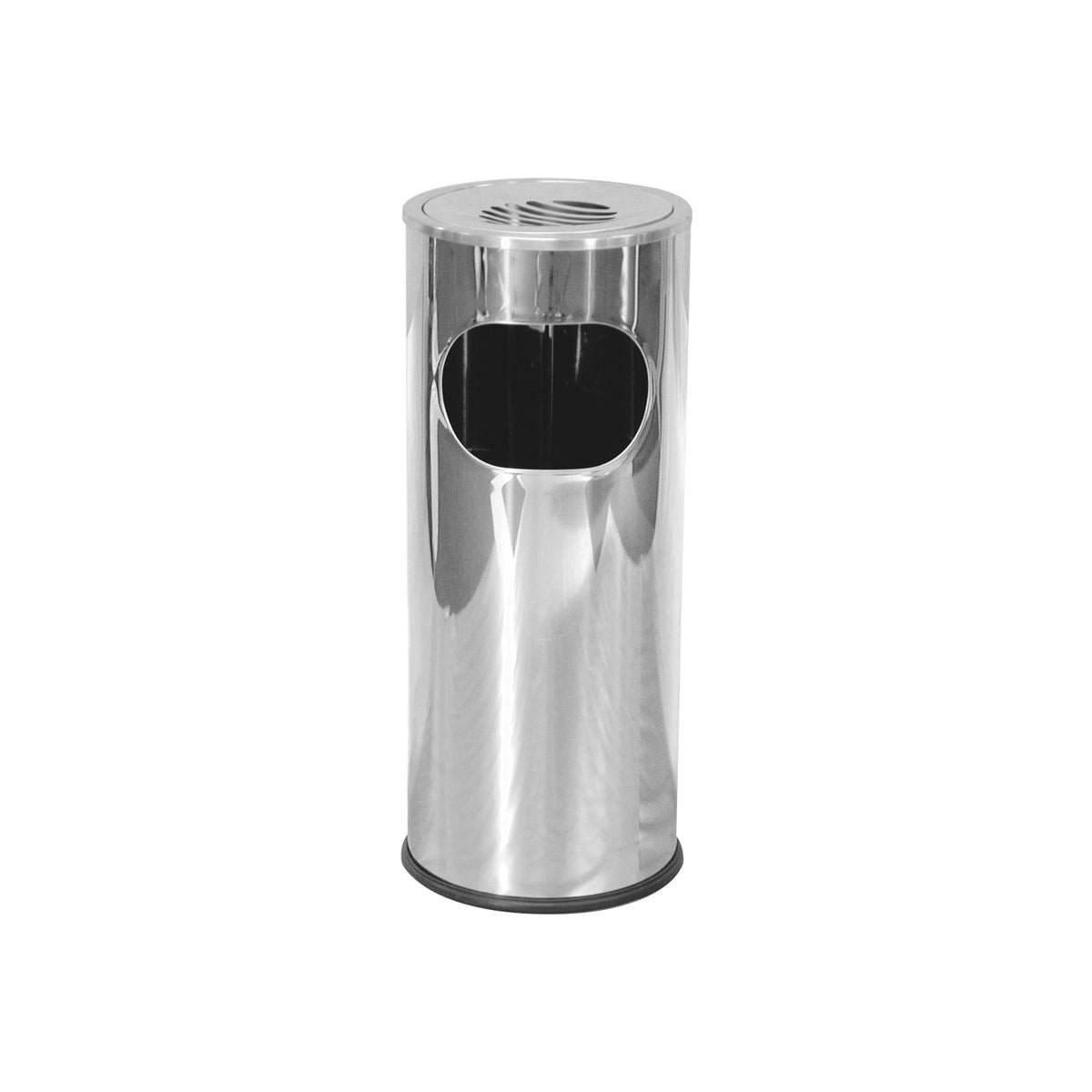 Round Bin W/Ashtray-S/S | 250X600Mm