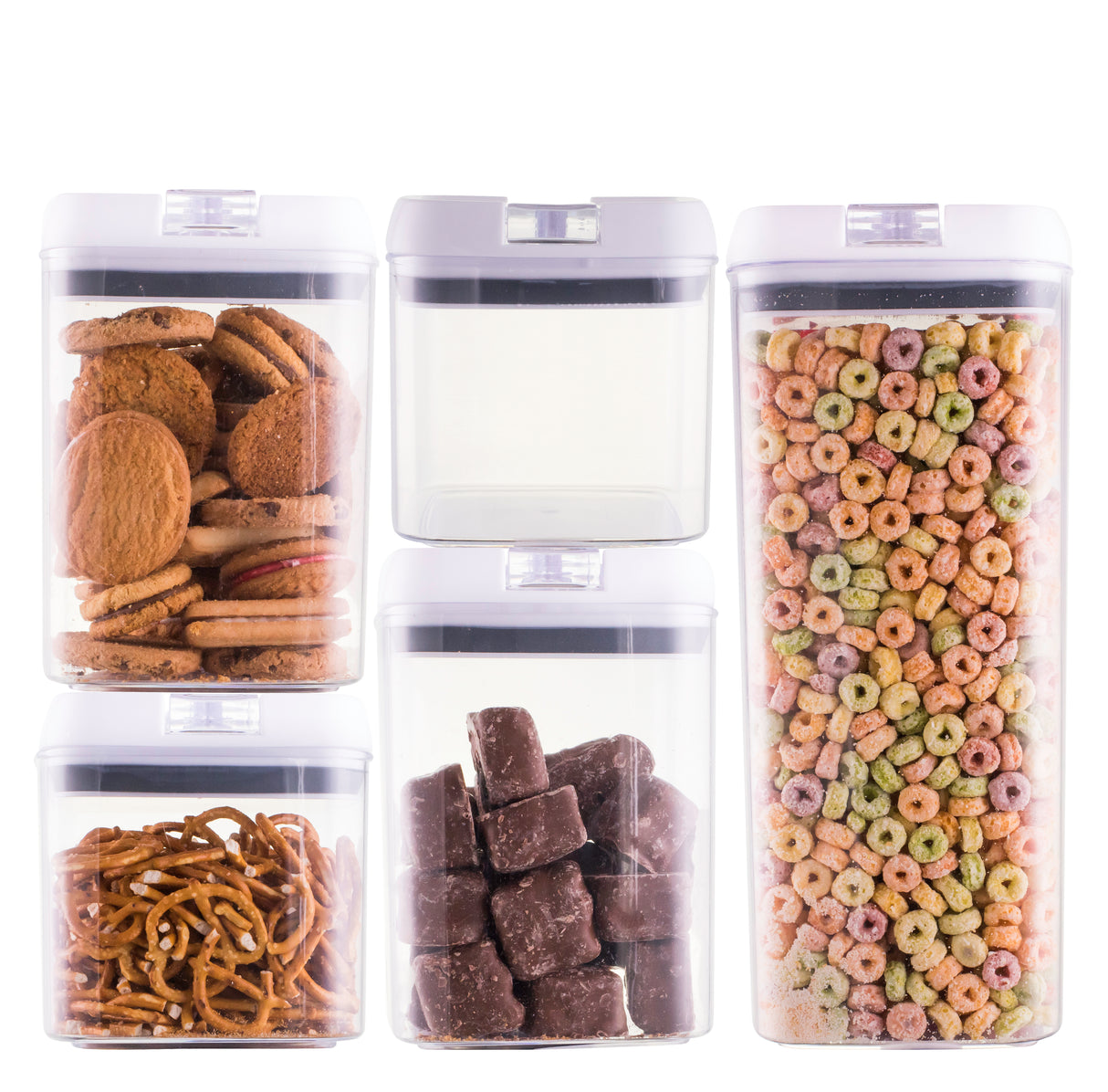 Flip Top Storage Container - 5 Piece Set - 40309