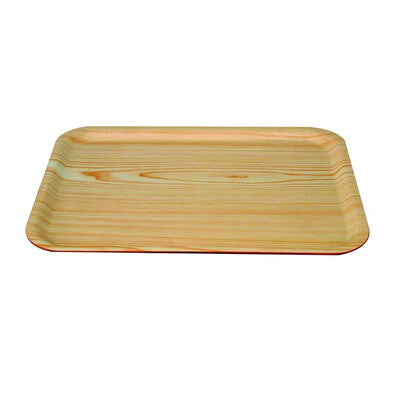 Trenton Rectangular Wooden Serving Tray Collection (Mahogany & Birch Finishes / 430mm to 600mm Sizes)