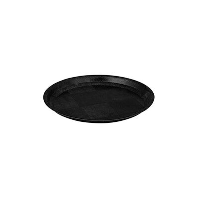 Trenton Black Woven Wood Round Serving Tray Collection (200mm, 250mm & 300mm Sizes)