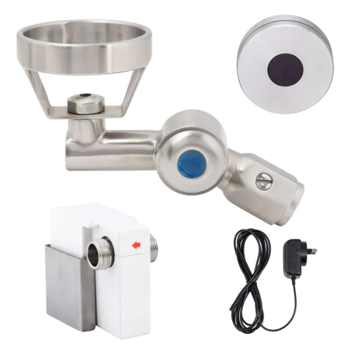 3monkeez T-3MSS-BUB45SM 45 Degree Hob-Mount Sensor Bubbler with Metal Mouthguard I Mains Operated