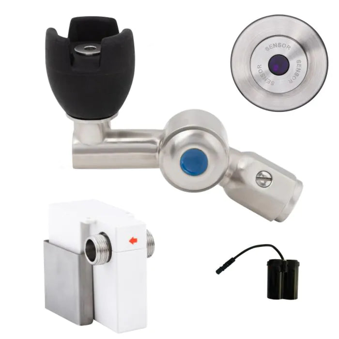 3monkeez T-3MSS-BUBS45SWB 45 Degree Silicone Mouthguard Bubbler with Wall-Mount Sensor I Battery Operated