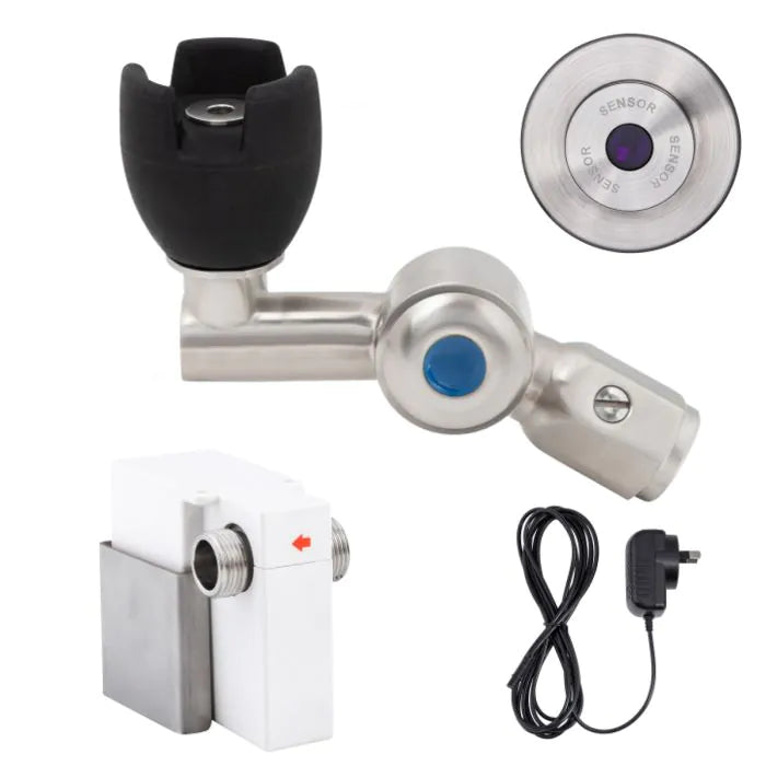 3monkeez T-3MSS-BUBS45SWM 45 Degree Silicone Mouthguard Bubbler with Wall-Mount Sensor I Mains Operated