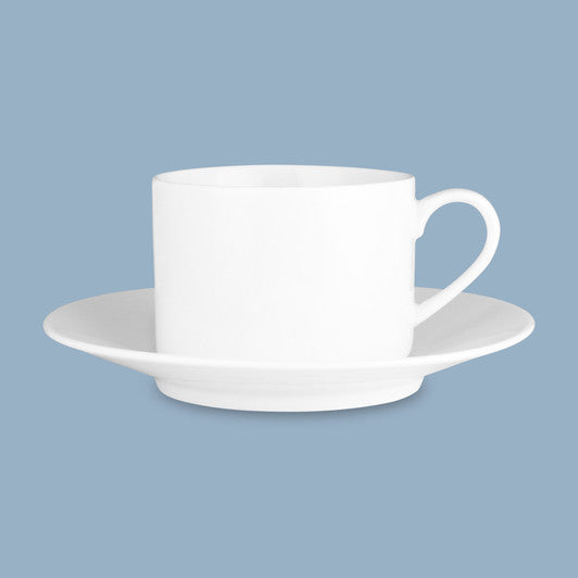 Straight Cup and Saucer, 250ml - New Bone Porcelain