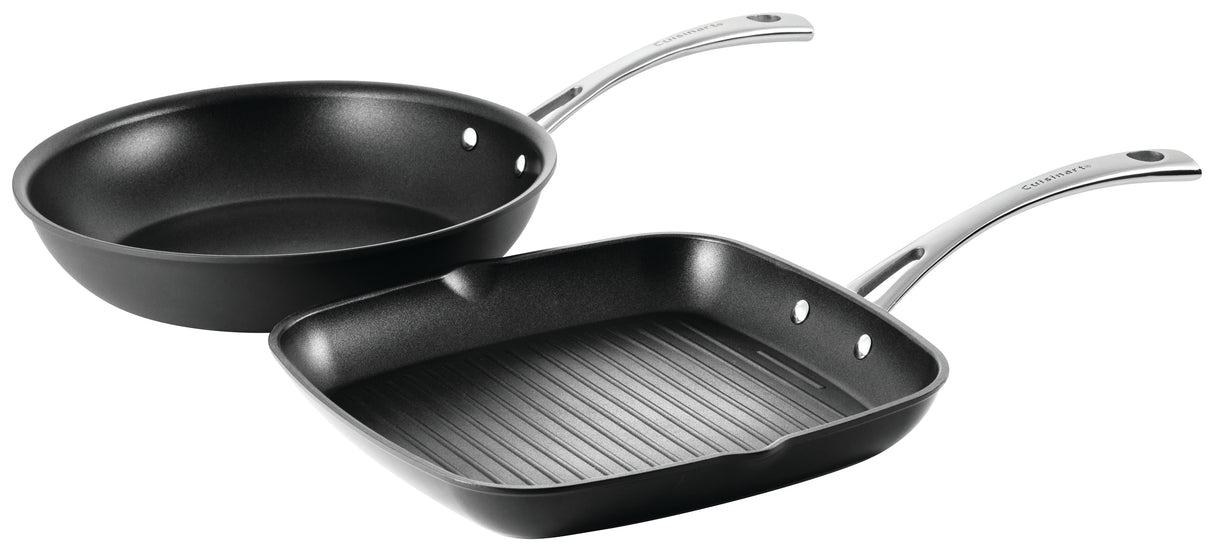 2 Piece Grill & Fry Set Grill Pan 28cm Fry Pan 26cm - 47195