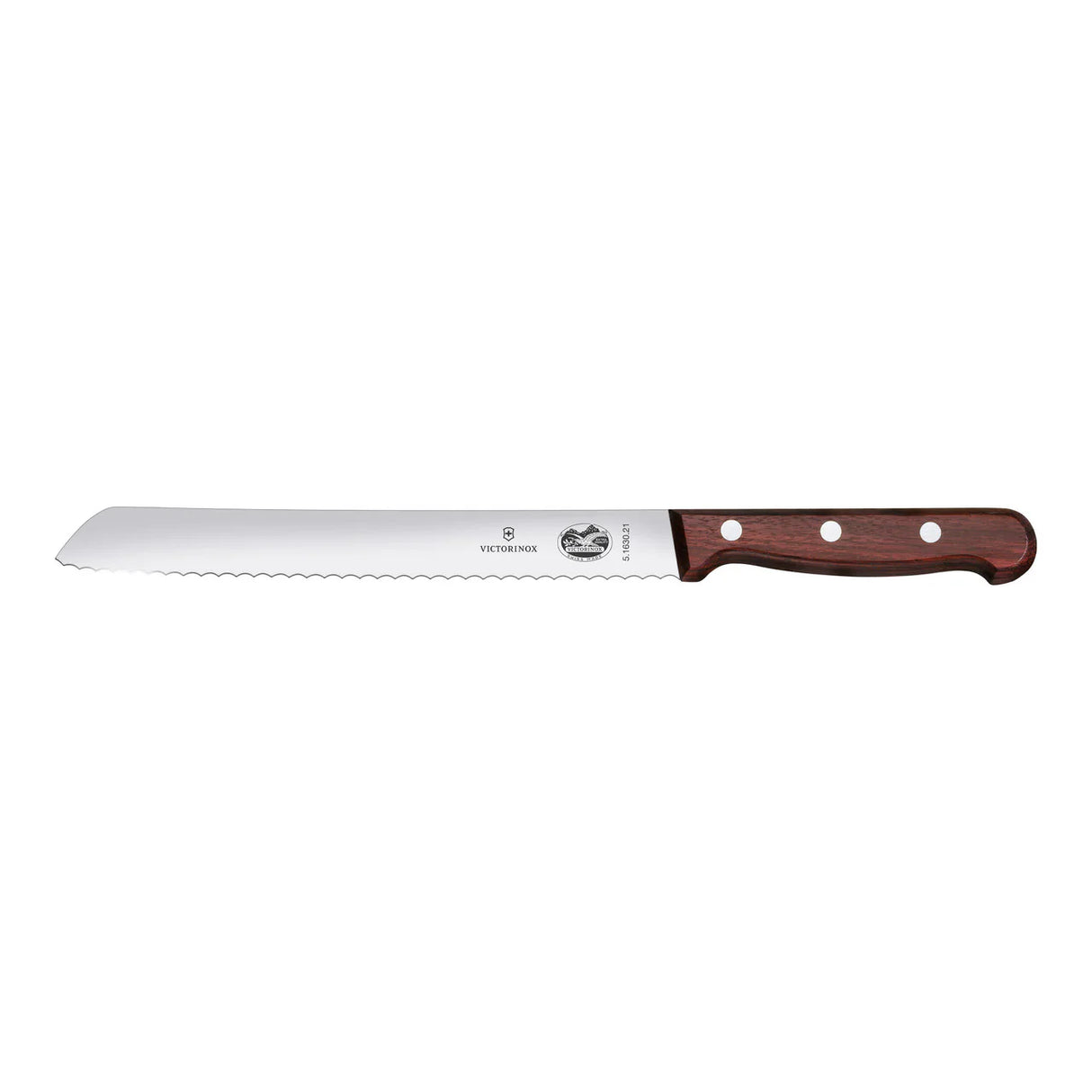 Bread Knife , Wavy Edge 21cm - Wood