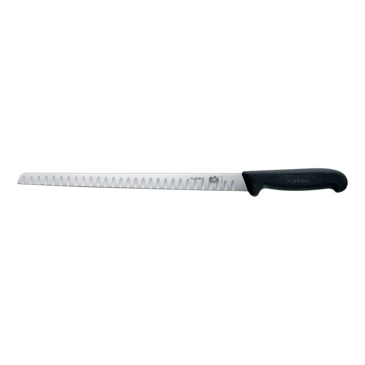 Salmon Knife, Flexible Fluted 30cm - Black