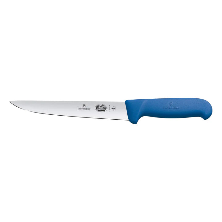 Sticking and Butchers Knife, Straight Back 18cm - Blue