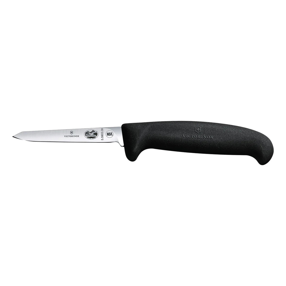 Poultry Knife, Small Handle Extra Narrow Pointed 8cm - Black