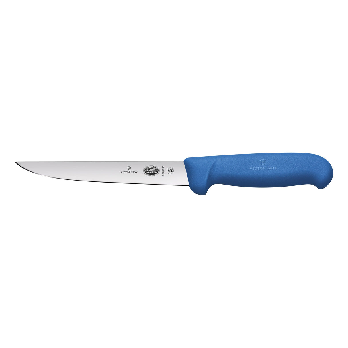 Victorinox Fibrox Boning Knife, Straight Wide 15cm - Blue