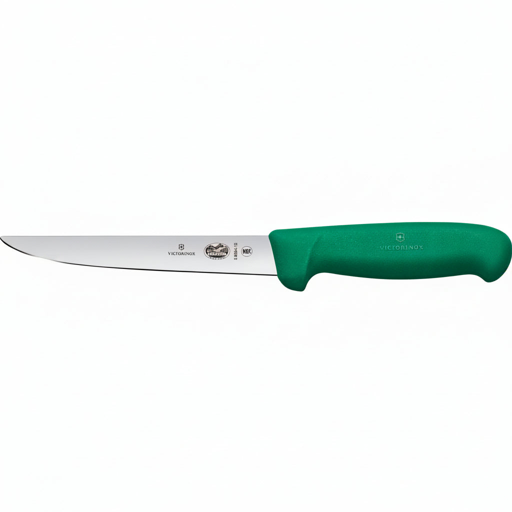 Victorinox Fibrox Boning Knife, Straight Wide 15cm - Green